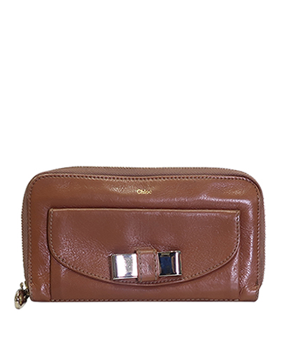 Chloe Bow Zip Wallet, front view